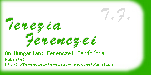 terezia ferenczei business card